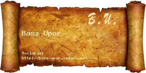 Basz Upor névjegykártya